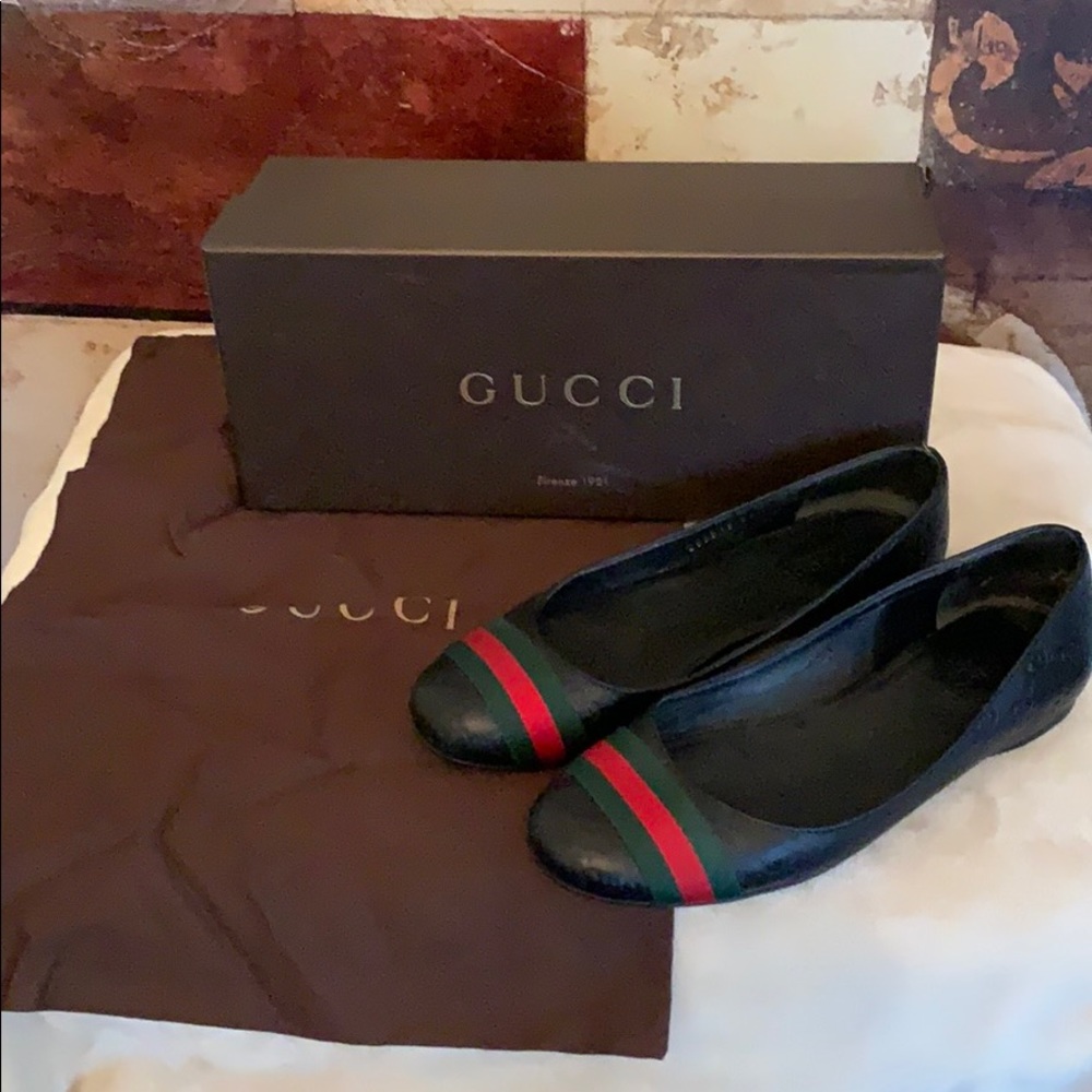 Leather Gucci Flats